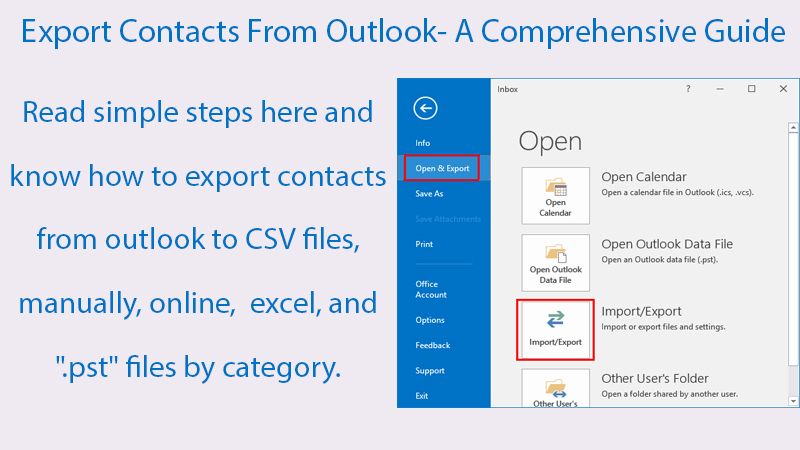Export Contacts From Outlook- A Comprehensive Guide